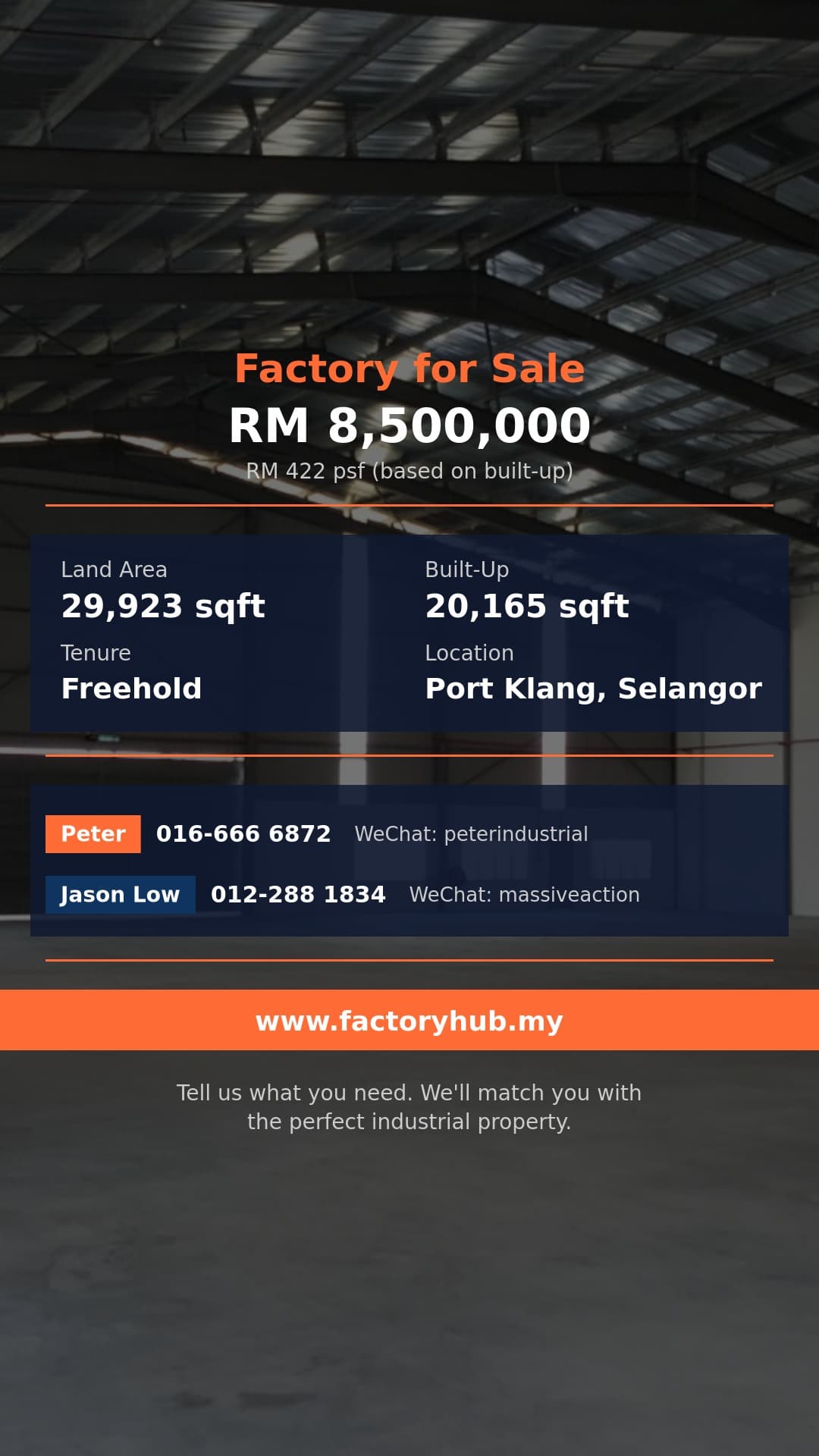Factory For Sale - Detached Factory for Sale in Kapar Industrial Park, Kapar - Port Klang, Selangor Factory For Sale - Detached Factory for Sale in Kapar Industrial Park, Kapar - Port Klang, Selangor