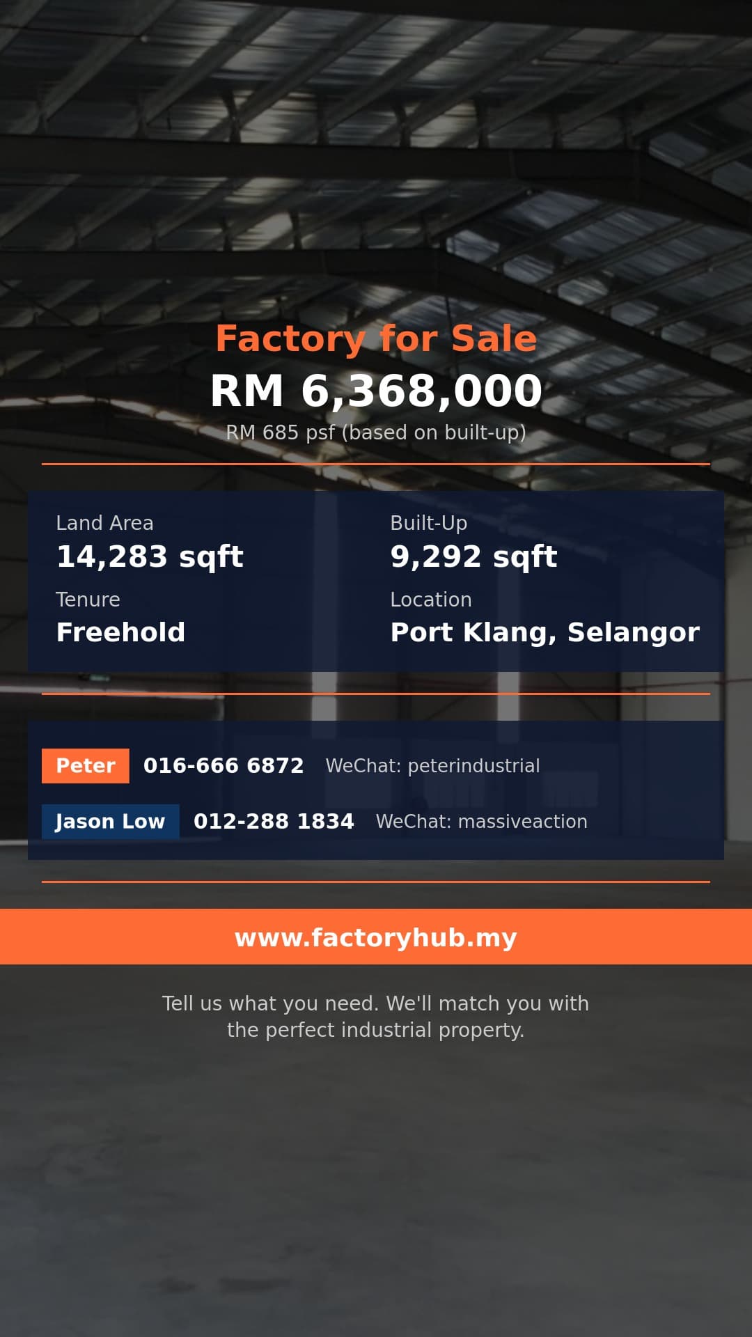 Factory For Sale - Freehold Semi-D Factory for Sale in Kampung Jawa, Klang - Port Klang, Selangor Factory For Sale - Freehold Semi-D Factory for Sale in Kampung Jawa, Klang - Port Klang, Selangor