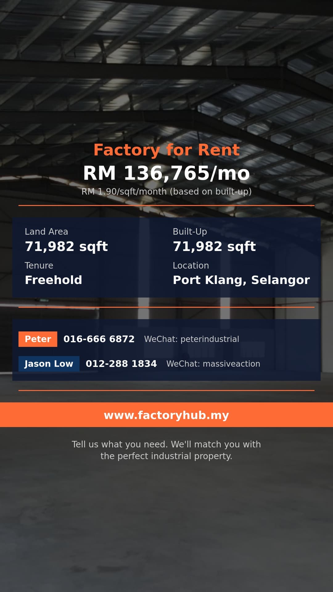 Factory For Rent - Warehouse Sprinkler System for Rent in North Port – RM137K 71982sf - Port Klang, Selangor Factory For Rent - Warehouse Sprinkler System for Rent in North Port – RM137K 71982sf - Port Klang, Selangor