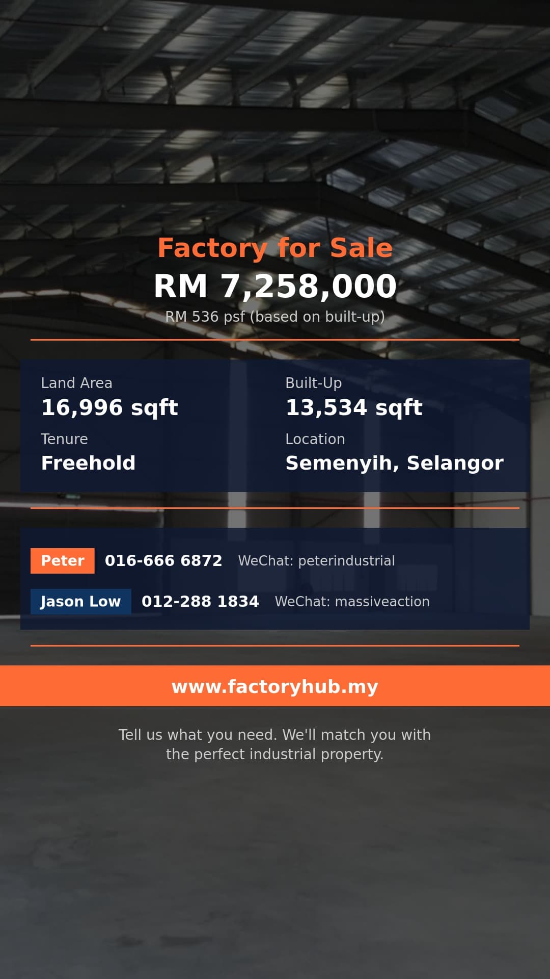 Factory For Sale - Freehold Semi-D Factory (Type A) for Sale in Semenyih, Sungai Lalang, Pusat Perindustrian Budiman - Semenyih, Selangor Factory For Sale - Freehold Semi-D Factory (Type A) for Sale in Semenyih, Sungai Lalang, Pusat Perindustrian Budiman - Semenyih, Selangor
