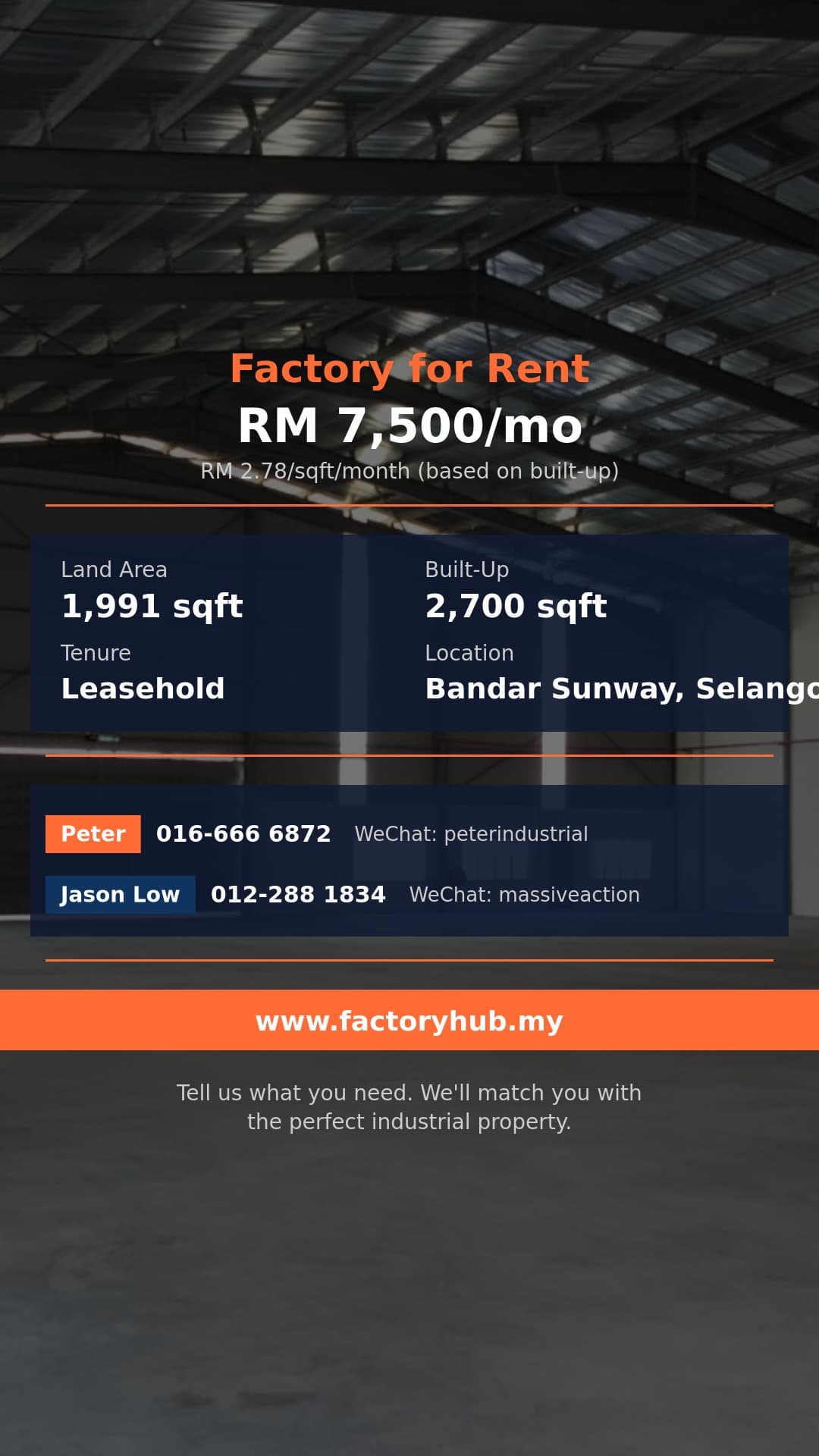 Factory For Rent - RM7500/mo Terrace Factory for Rent in Bandar Sunway – 2700sf - Bandar Sunway, Selangor Factory For Rent - RM7500/mo Terrace Factory for Rent in Bandar Sunway – 2700sf - Bandar Sunway, Selangor